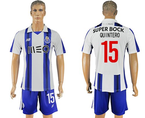 Oporto #15 Quintero Home Soccer Club Jersey - Click Image to Close